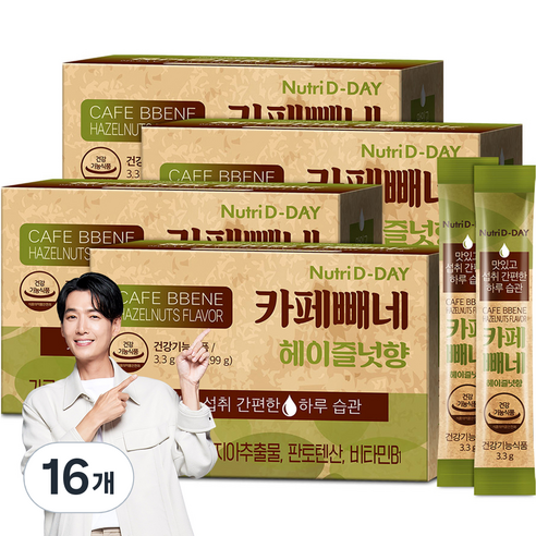 뉴트리디데이 카페빼네 다이어트식품 헤이즐넛향, 99g, 16개