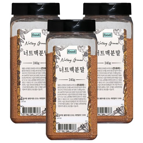 푸디 너트맥분말, 240g, 3개
