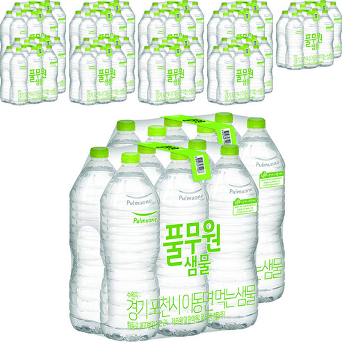 풀무원샘물 무라벨 생수, 2L, 120개