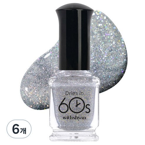 위드샨 60초 매니큐어 9ml, M124 페어리윙, 6개