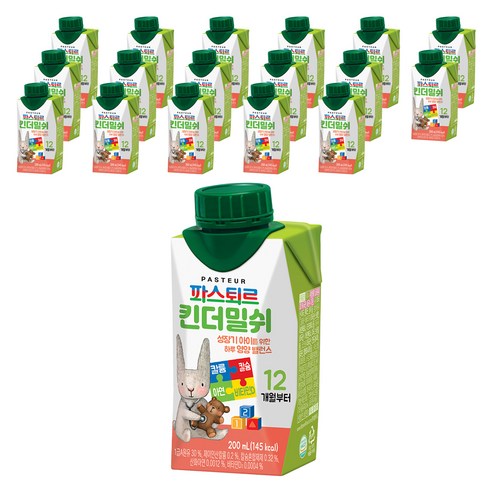 파스퇴르 킨더밀쉬, 200ml, 18개