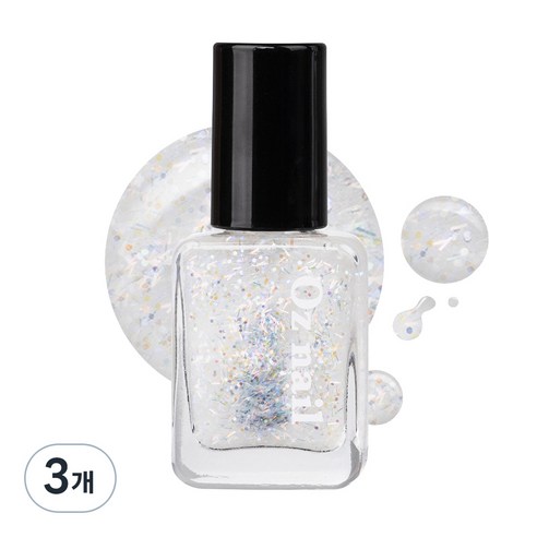 오즈네일 샤인 무드 네일 컬러 매니큐어, 아이스레인보우, 8ml, 3개