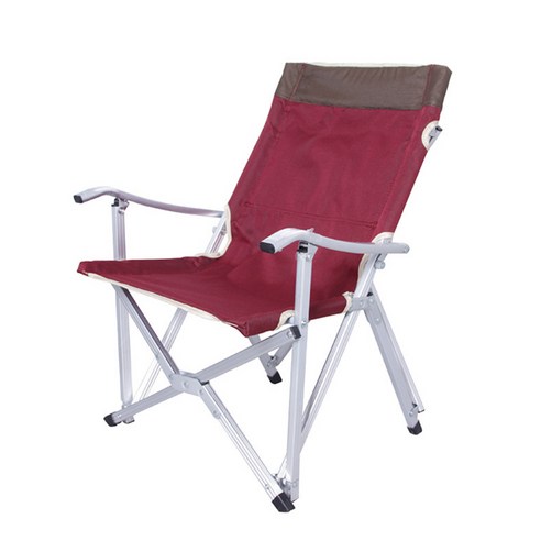 큐랑 접이식 캠핑용 알루미늄 의자, 버건디