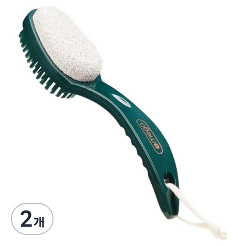 아이메가 아늑공간 투인원 힐 파일 굳은살 발각질제거 브러쉬 그린, 1개입, 2개, 200g