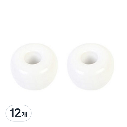 리빙듀오 스텐드 세라믹 칫솔꽂이, 화이트, 12개