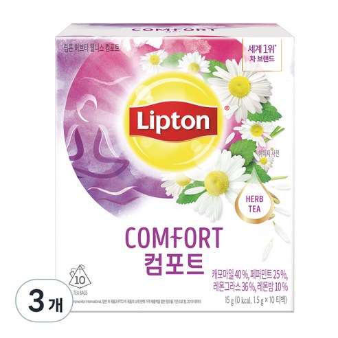 립톤 허브티 웰니스 컴포트, 1.5g, 10개입, 3개