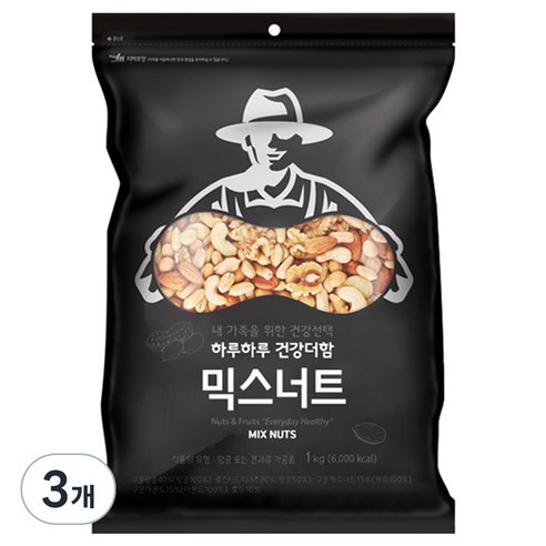 [넛츠팜] 믹스너트, 1kg, 3개