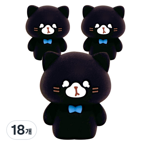 iiGEN 고양이 연필깎이, 검정, 18개