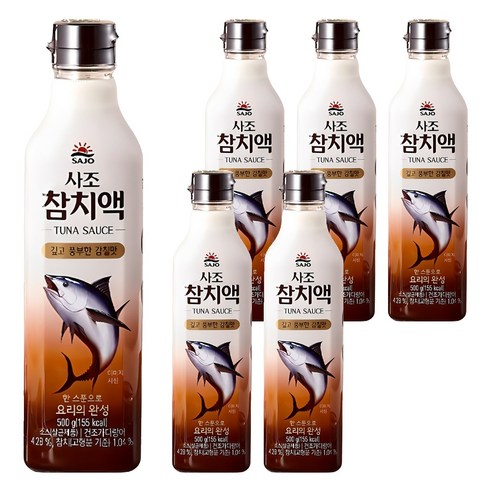 사조 참치액, 500g, 6개