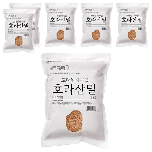 바른곡물 호라산밀, 1kg, 6개