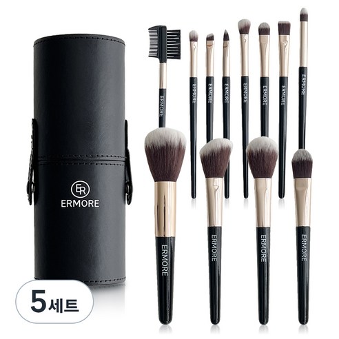 에르모어 메이크업 브러쉬 12종 세트, 혼합 색상, 5세트