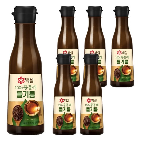 백설 통들깨 들기름, 160ml, 6개
