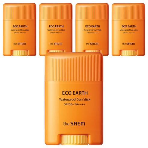 더샘 에코 어스 워터프루프 선 스틱 SPF50+ PA++++, 17g, 5개