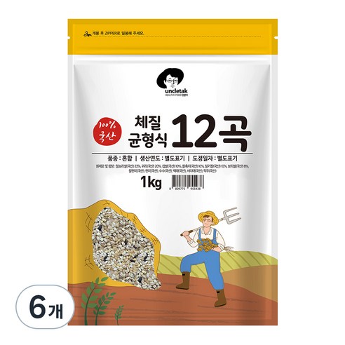 엉클탁 체질균형식 12곡, 1kg, 6개