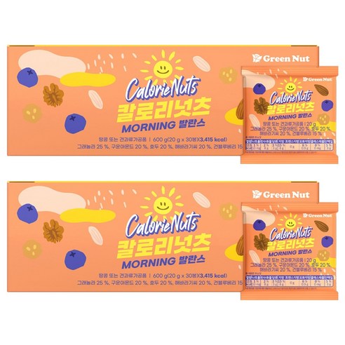 그린너트 칼로리넛츠 모닝 발란스 30p, 600g, 2개