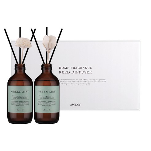 에이센트 네이처 디퓨저 본품형 200ml x 2p 세트, 그린에어리, 2개