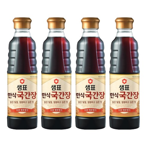 샘표 한식국간장, 500ml, 4개