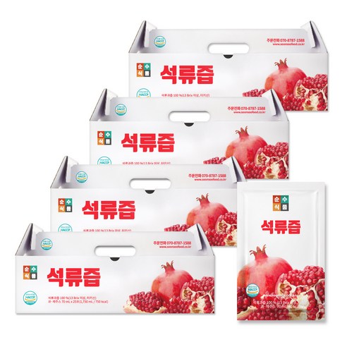 순수식품 석류즙, 70ml, 100개입