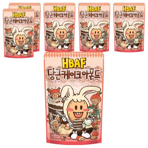 바프 당근케이크 아몬드, 190g, 6개