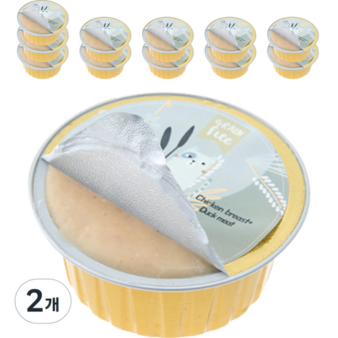 펫파운드 미니 간식캔, 닭가슴살 + 오리고기 혼합맛, 600g, 2개