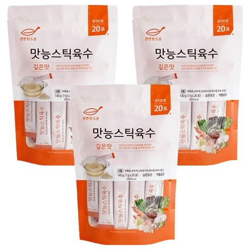 천연한스푼 석하 깊은맛 맛능 스틱 육수 20p