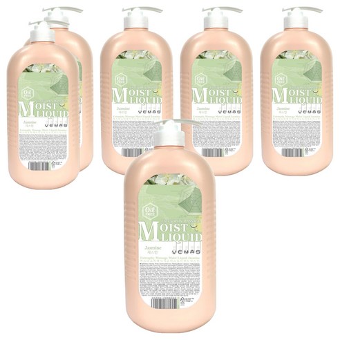 에스테소피 모이스트 리퀴드 자스민 마사지 오일 젤, 6개, 1000ml
