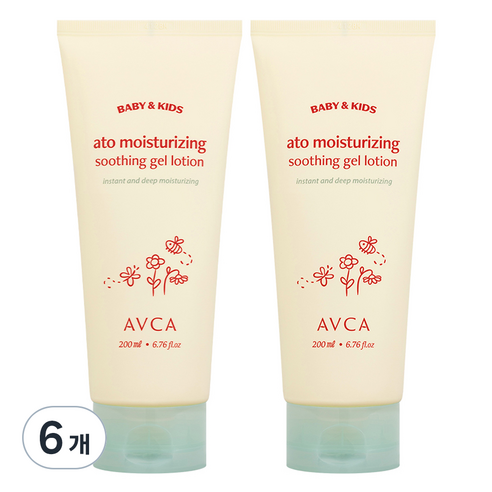 아브카 베이비 앤 키즈 아토 수분강화 수딩젤 로션 무향, 6개, 200ml
