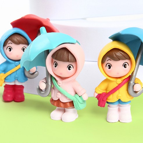 저렴한 가격에 귀여움 폭발! 책상 위 힐링템, 미니 우산 소녀 피규어