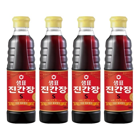샘표 진간장 S, 500ml, 4개