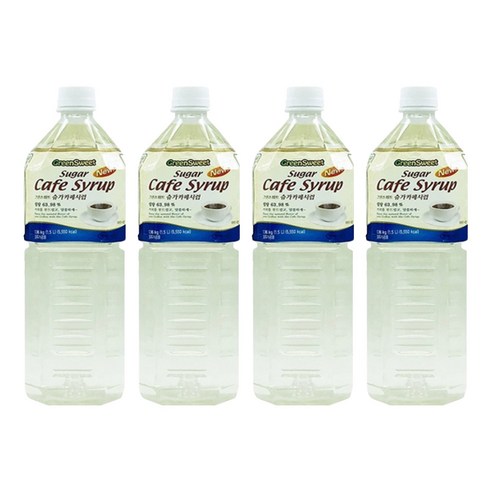 그린스위트 슈가카페시럽, 1.5L, 4개