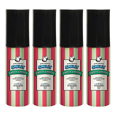 스멜리 룸앤패브릭 미스트, 60ml, 4개, 스위티 가든