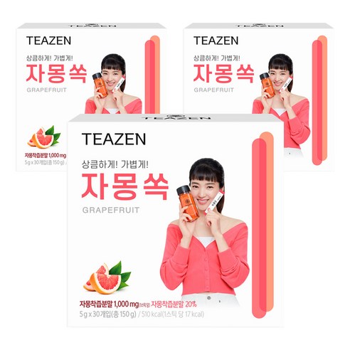 티젠 자몽쏙 분말차, 5g, 30개입, 3개