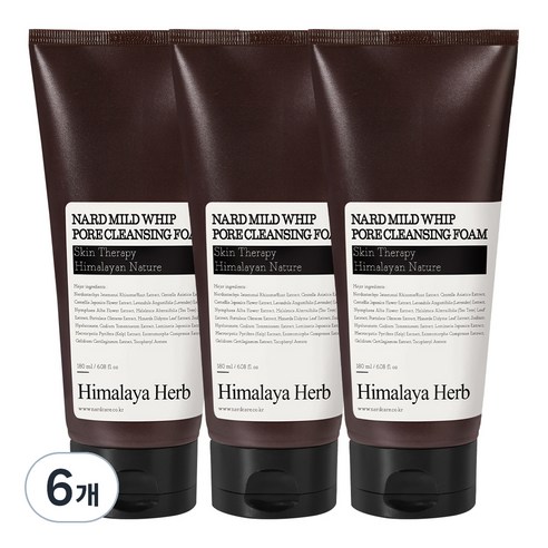 나드 마일드 휩 모공 클렌징 폼, 180ml, 6개