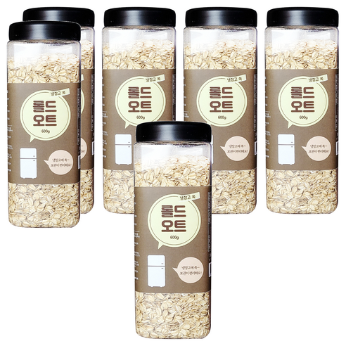 냉장고쏙 롤드 오트, 600g, 6개