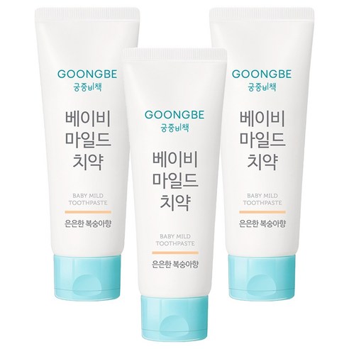 궁중비책 베이비 마일드 치약 은은한 복숭아향, 80g, 3개