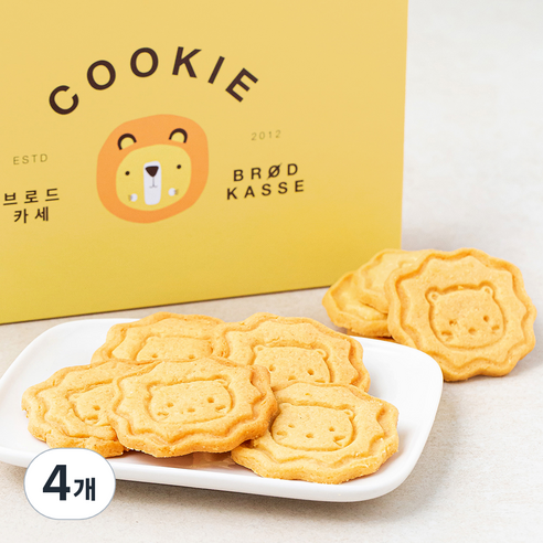 브로드카세 레몬 사자 쿠키, 180g, 4개