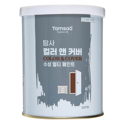 탐사 컬러 앤 커버 멀티 페인트 1L 방문가구용, 화이트, 1000ml, 1개