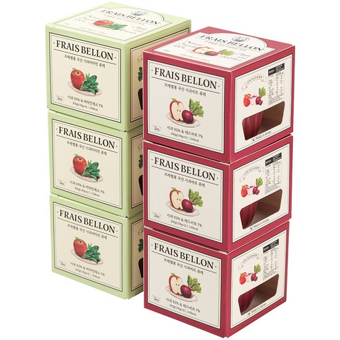 프레벨롱 국산 과일퓨레 6팩 세트, 사과비트, 사과비타민, 100g, 1세트