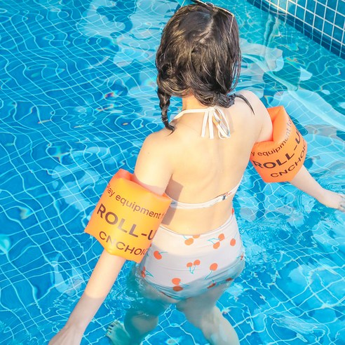 씨앤초이스 유아 성인 암튜브 2p, 오렌지, 1세트