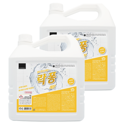 락퐁 욕실 청소세제 레몬향, 4L, 2개