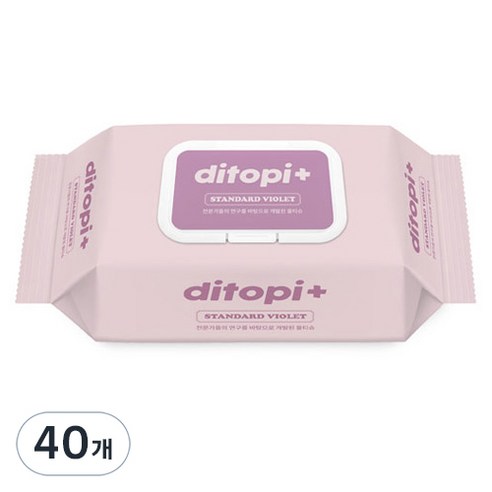 아크솔루션스 디토피플러스 스탠다드 바이올렛 아기물티슈 캡형, 55g, 80매, 40개