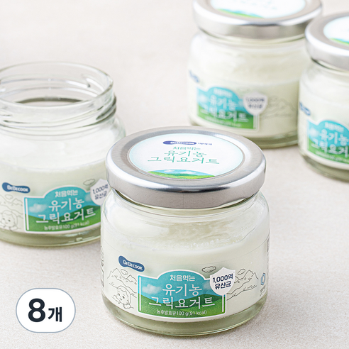 베베쿡 처음먹는 유기농 그릭요거트, 100g, 4개입, 2박스