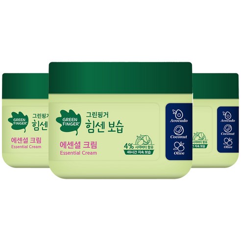 그린핑거 힘센보습 에센셜 크림, 300g, 3개