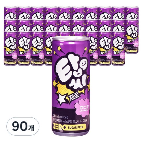 탑씨 제로 포도향, 250ml, 90개