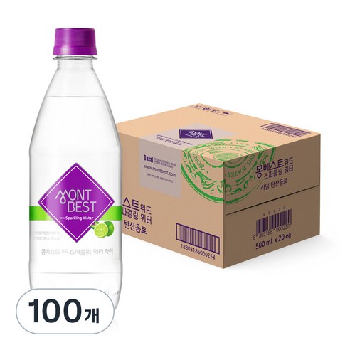 몽베스트 탄산음료 라임, 500ml, 40개