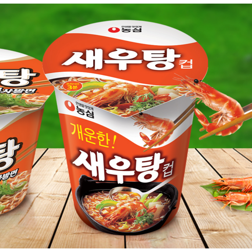 깊고 시원한 바다의 향, 농심 새우탕컵