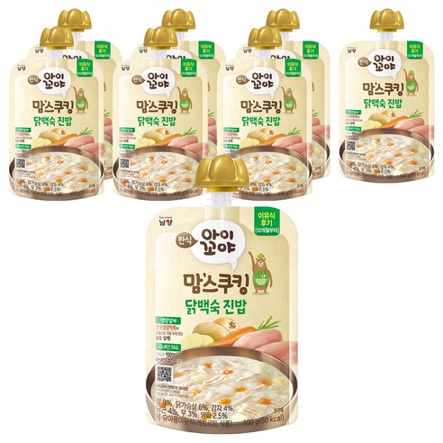아이꼬야 맘스쿠킹 레토르트 이유식 100g, 닭백숙 진밥, 8개