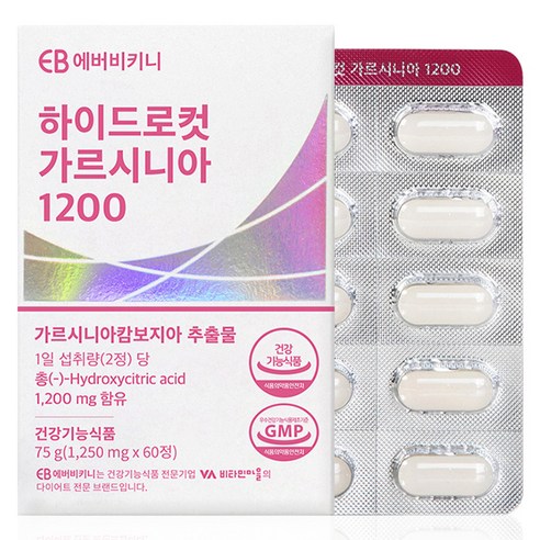 에버비키니 하이드로컷 가르시니아 1200, 60정, 1개