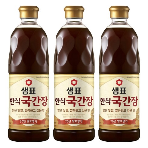 샘표 한식국간장, 860ml, 3개