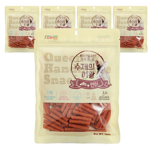 수제의여왕 반려견을 위한 바른레시피 수제간식 300g, 연어, 5개